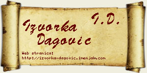 Izvorka Dagović vizit kartica